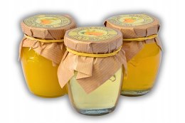 Zestaw 3 miodów naturalnych 3x200g - akacja, nawłoć, mniszek - Upominek