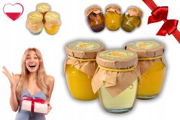Zestaw 3 miodów naturalnych 3x200g - akacja, nawłoć, mniszek - Upominek